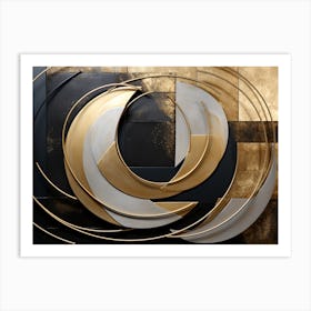 Abstract Gold Wall Art Art Print