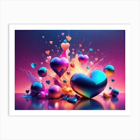 Colorful Heart Creative 53 Art Print