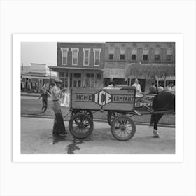 Delivering Ice To Stands, National Rice Festival, Crowley, Louisiana By Russell Lee Art Print