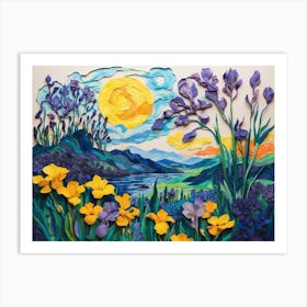 Iris Painting ala Vincent 1 Art Print