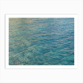 Undulating surface of the clear sea water Art Print