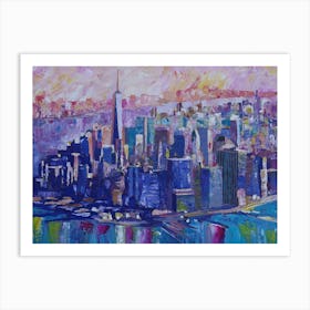 Downtown Manhattan Skyline In Morning Light Art Print