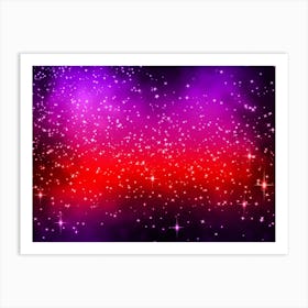 Bright Sunset Shining Star Background Art Print