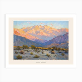 Western Sunset Landscapes Sierra Nevada 3 Poster Art Print