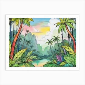 Tropical Jungle 4 Art Print