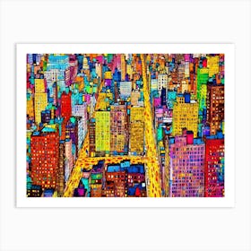 Urban Jungle Design - Skyline Buildings Art Print