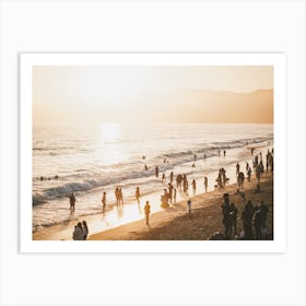 Beach Goer Sunset Art Print