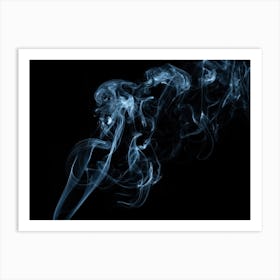 Smoke On A Black Background Art Print