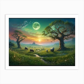 Landscape Painting 2 Art Print