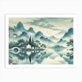 Chinese Landscape Art Print