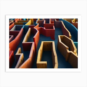 Abstract maze Art Print