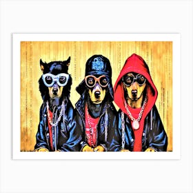 Rat Pack Chihuahuas - Three Chihuahuas Art Print