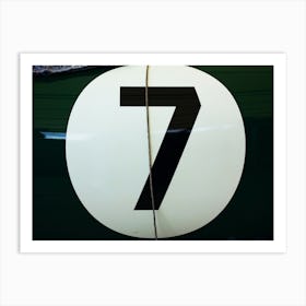 Racecar Number Seven Art Print