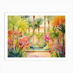 Palm Trees In The Garden Art Print