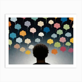 Man Looking At Clouds Art Print