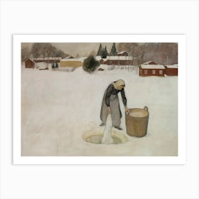 Washing On The Ice (1900), Pekka Halonen Art Print