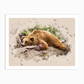 Bearly There Art Print