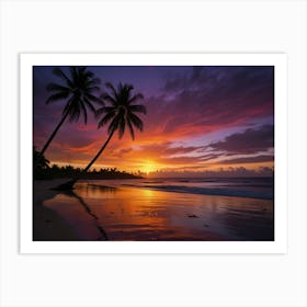 Sunset On The Beach 15 Art Print