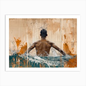 Man In The Water Art Print