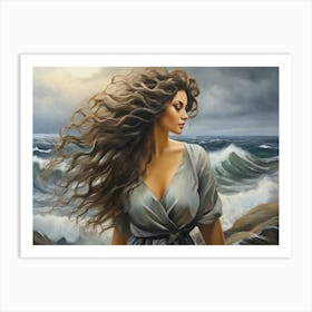 Woman and the Sea Art Print