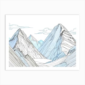 Mountains In The Sky Art Print