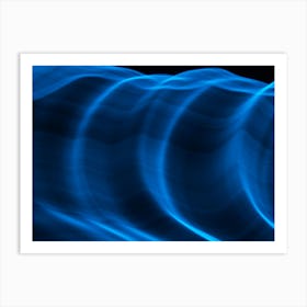 Glowing Abstract Curved Lines Art Print