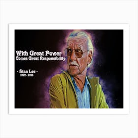 Stan Lee Quote Art Print