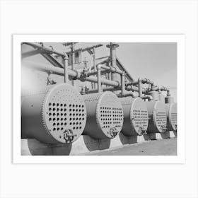 Butte, Montana, Anaconda Copper Mining Company, Air Compressor Tanks At Mountain Con Copper Mine By Russ Art Print