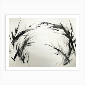 Asian Brushstrokes Art Print