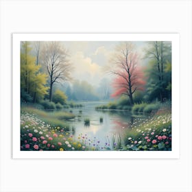 River In Spring Art Print