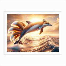 Dolphox Dolphin Fox Art Print