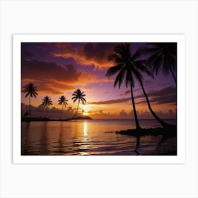 Sunset On The Beach 19 Art Print