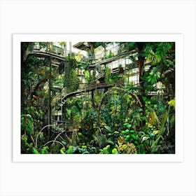 Jungle Green - Jungle Habitat Art Print