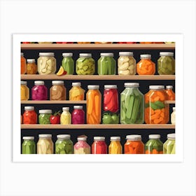 Shelves Of Preserved Vegetables 6 Art Print