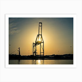 Industrial Flair At Malaga Port Art Print