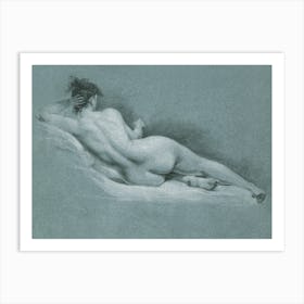 Reclining Nude, Back View, John Trumbull Art Print