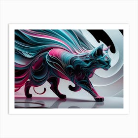 Abstract Cat 24 Art Print