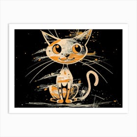 Orange Cat Art Print