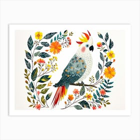 Little Floral Cockatoo 1 Art Print