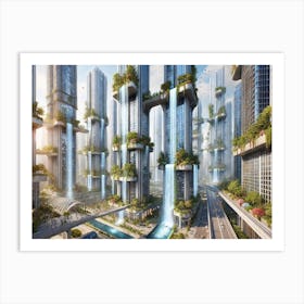 Futuristic Cityscape Art Print