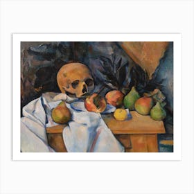 Still Life With Skull, Paul Cézanne Art Print