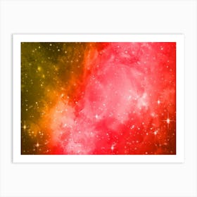 Sunset 2 Galaxy Space Background Art Print