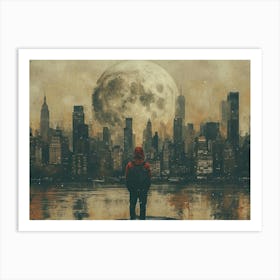 Urban Rhapsody: Collage Narratives of New York Life. Cityscape 1 Art Print