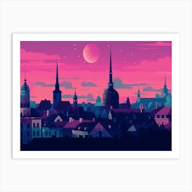 Tallinn Skyline  Art Print