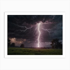 Lightning Bolt In The Sky 1 Art Print