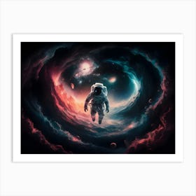 Space Man In Space Art Print