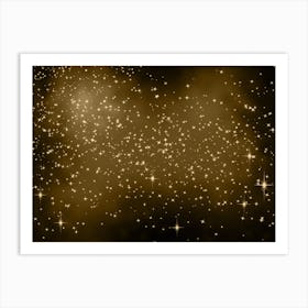 Peach Shining Star Background Art Print