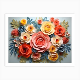 Paper Flowers 2 Art Print