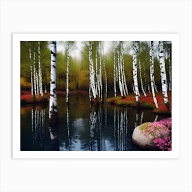 Birch Trees 55 Art Print