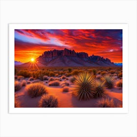 Desert Sunset 1 Art Print